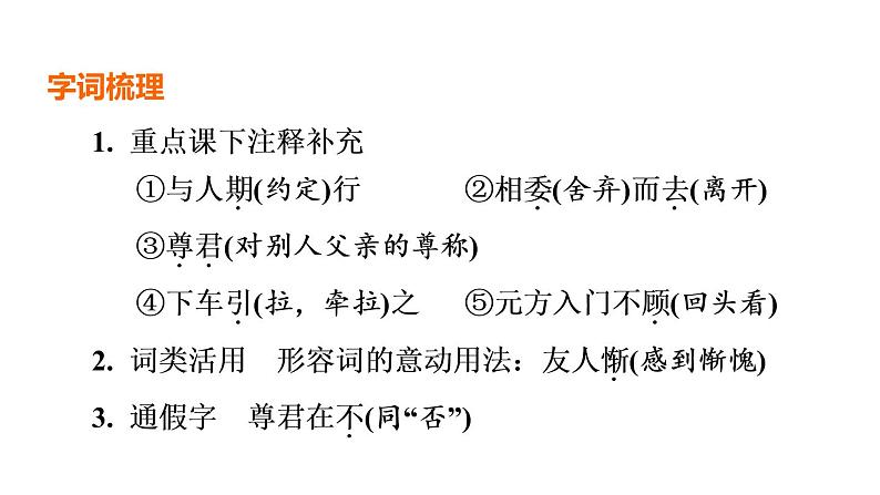 中考语文复习第2篇陈太丘与友期行课时教学课件06