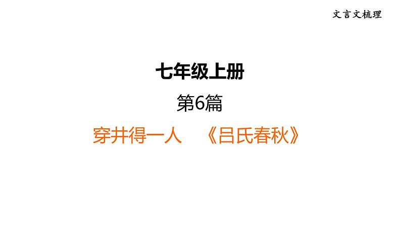 中考语文复习第6篇穿井得一人课时教学课件第1页