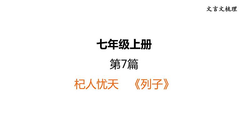 中考语文复习第7篇杞人忧天课时教学课件第1页