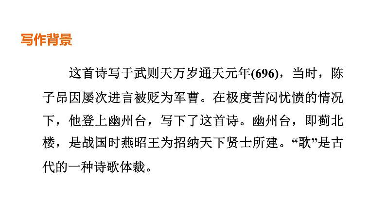 中考语文复习古诗词曲第18首登幽州台歌课时教学课件第4页