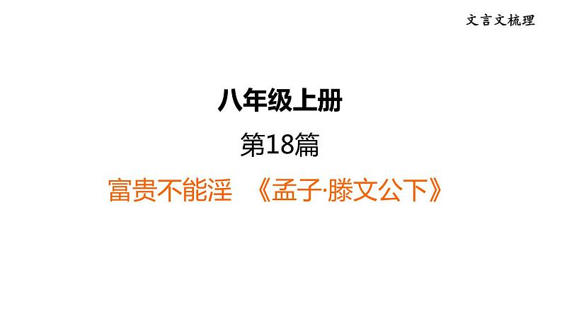 中考语文复习文言文第18篇富贵不能淫课时教学课件01
