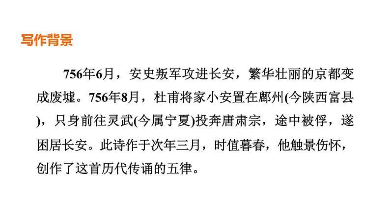 中考语文复习古诗词曲第37首春望课时教学课件第3页