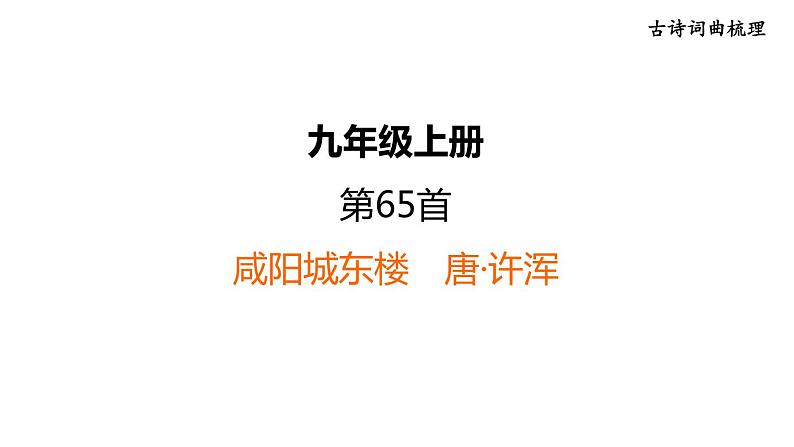 中考语文复习古诗词曲第65首咸阳城东楼课时教学课件01