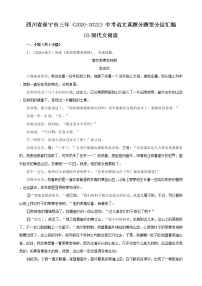 四川省遂宁市三年（2020-2022）中考语文真题分题型分层汇编-03现代文阅读