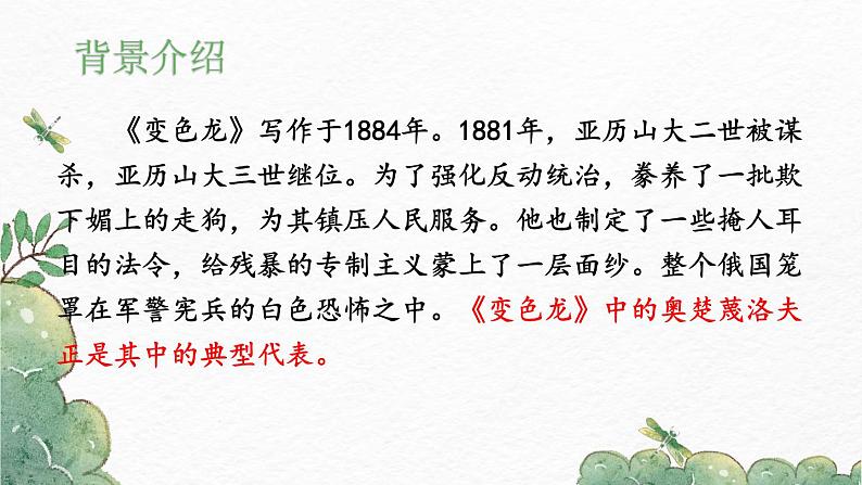 第6课《变色龙》-2022-2023学年九年级语文下册同步精讲课件第5页