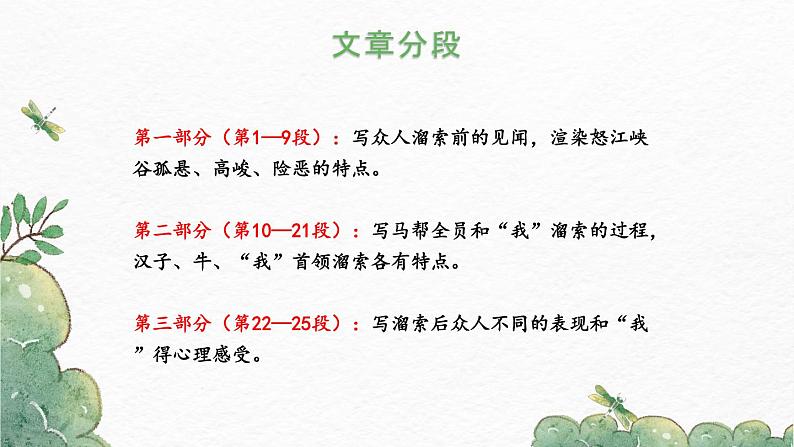 第7课《溜索》-2022-2023学年九年级语文下册同步精讲课件05