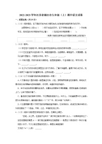 江苏省镇江市2022-2023学年九年级上学期期中考试语文试卷 (含答案)