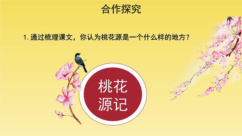 人教部编版八年级下册《桃花源记》第3课时课件第7页