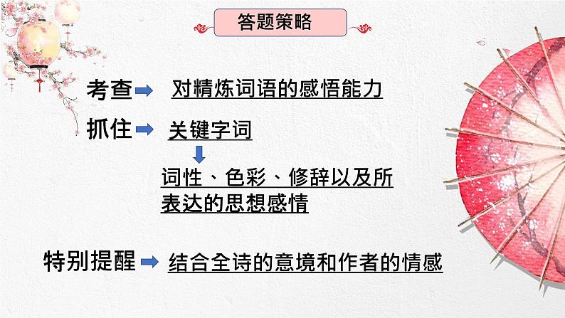 2023年中考语文古诗词鉴赏答题类型分析课件06