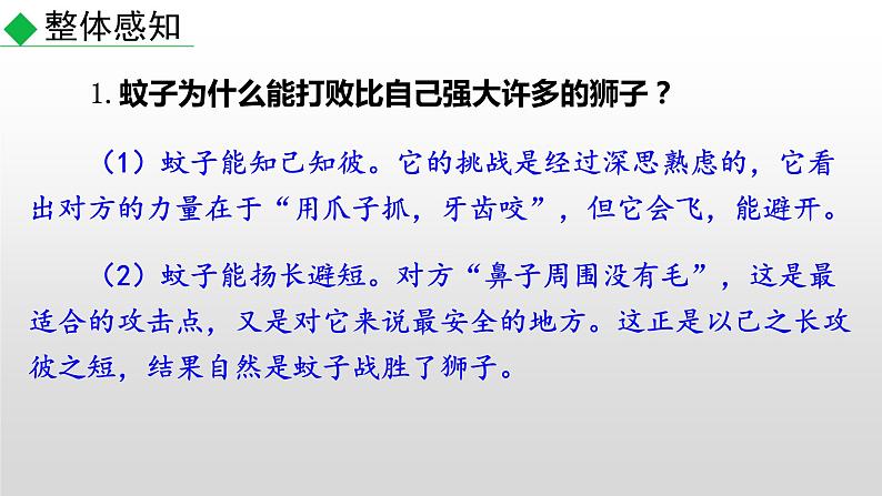 部编版七年级语文上册--22 寓言四则-蚊子和狮子（课件）07