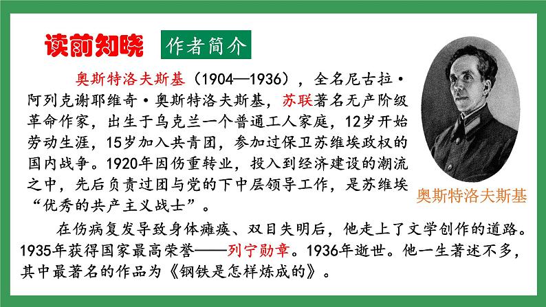 名著导读：《钢铁是怎样炼成的》3课时课件+教案+检测卷（原卷+答案版）06