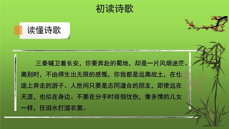 人教部编版八年级下册《送杜少府之任蜀州》课件第8页