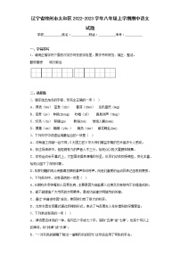 辽宁省锦州市太和区2022-2023学年八年级上学期期中语文试题(含答案)