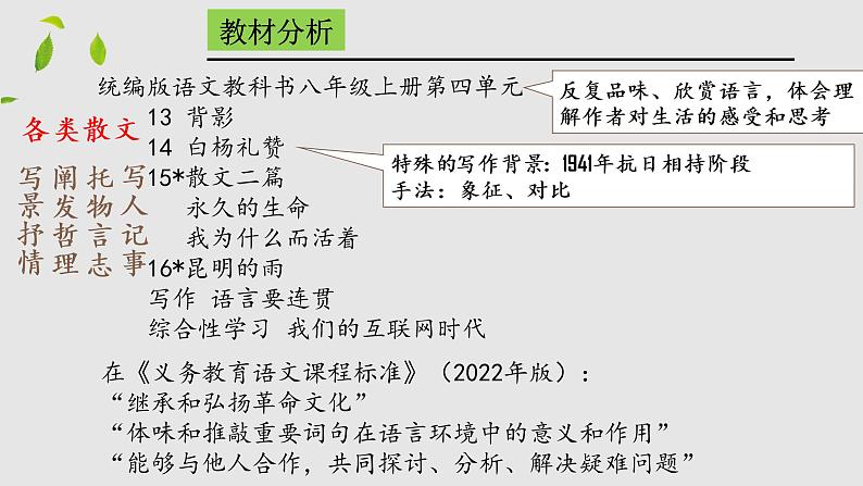 白杨礼赞说课课件第3页