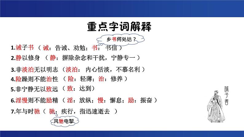 诫子书复习课第一课时课件第4页