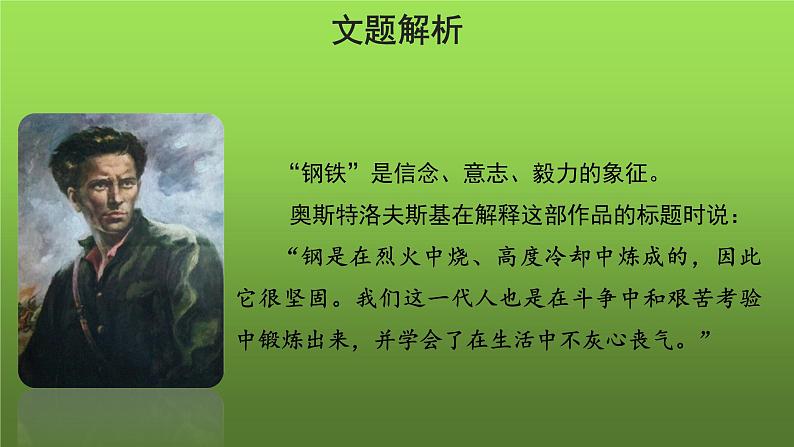 人教部编版八年级下册《钢铁是怎样炼成的》摘抄和做笔记课件03