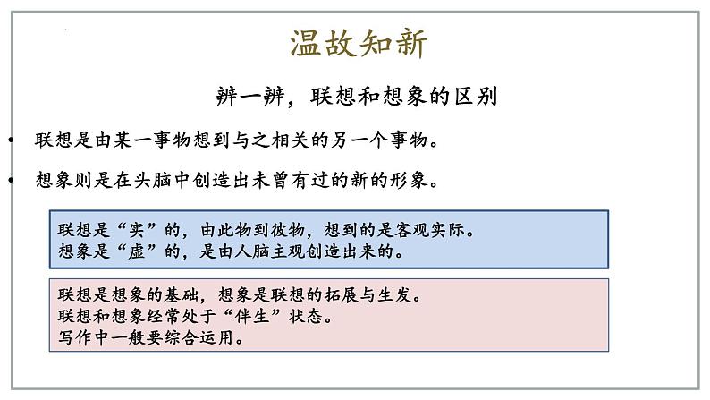 人教部编版语文七年级上册 第六单元 写作 发挥联想和想象 课件第7页