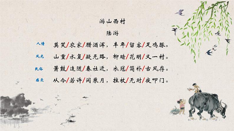 《游山西村》课件PPT第7页