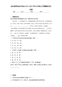 山东省青岛市平度市2021-2022学年七年级上学期期末语文试题(含答案)