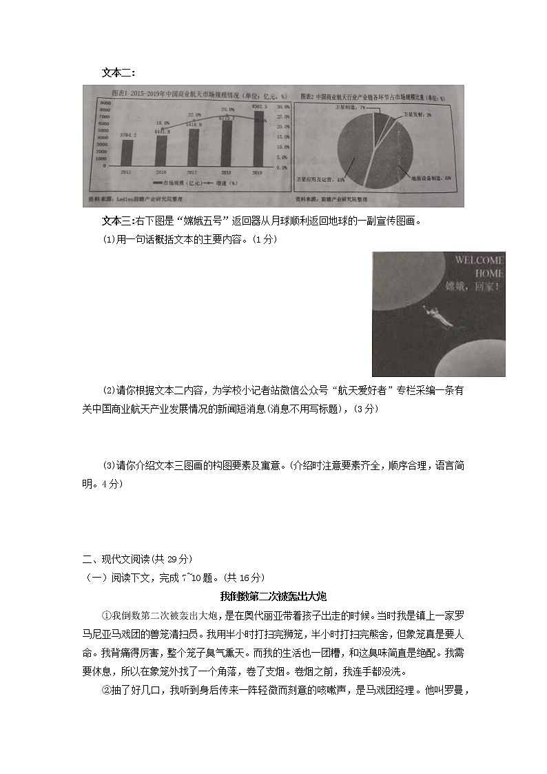 河南省安阳市2020-2021学年九年级上学期期末质量检测语文试卷第3页