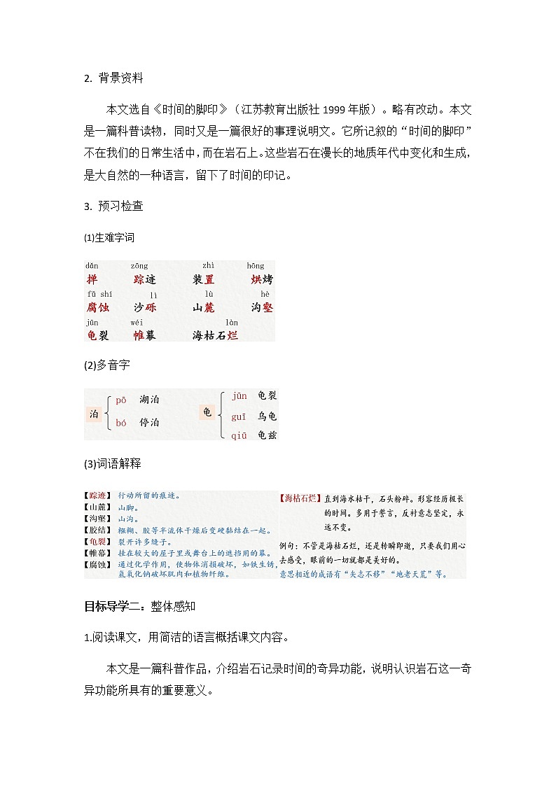 8《时间的脚印》教案 第2页