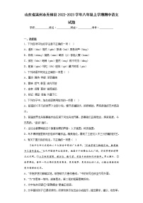 山东省滨州市无棣县2022-2023学年八年级上学期期中语文试题(含答案)