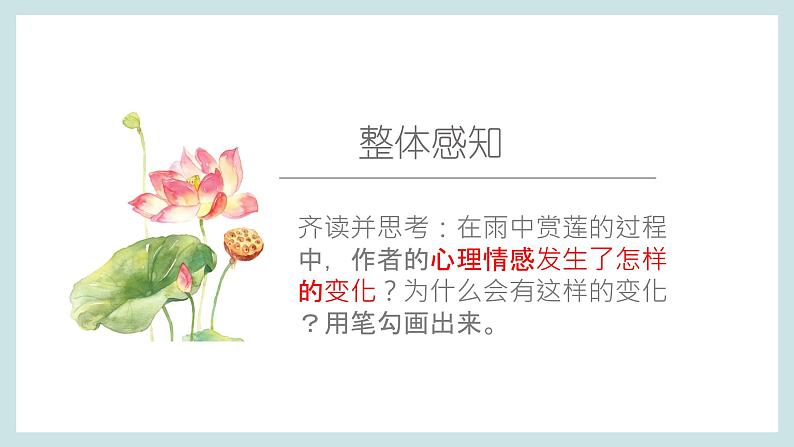 七年级上册《荷叶·母亲》冰心课件ppt04