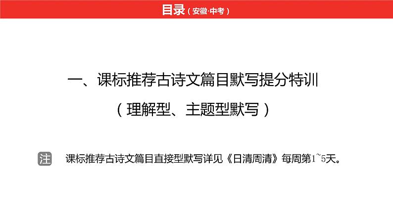 中考总复习语文古诗词曲鉴赏专题二　古诗文默写练习课件04