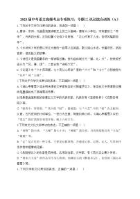 2023届中考语文高频考点专项练习：专题三 识记综合训练（A）