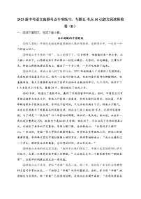 2023届中考语文高频考点专项练习：专题五 考点10 记叙文阅读质检卷（B）