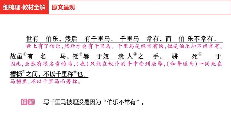 中考总复习语文古诗文阅读专题-文言文阅读14.马说课件第6页