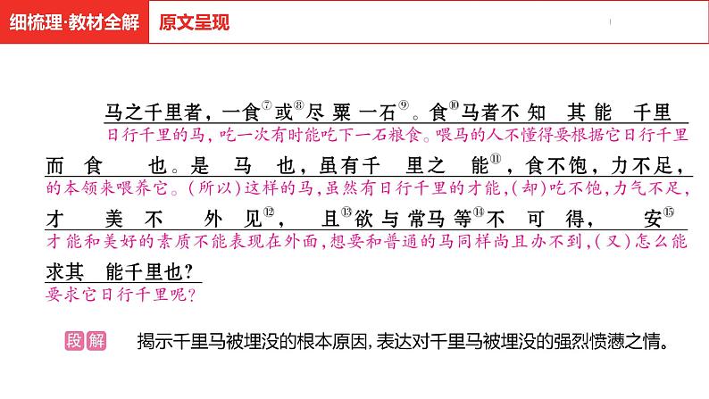 中考总复习语文古诗文阅读专题-文言文阅读14.马说课件第8页