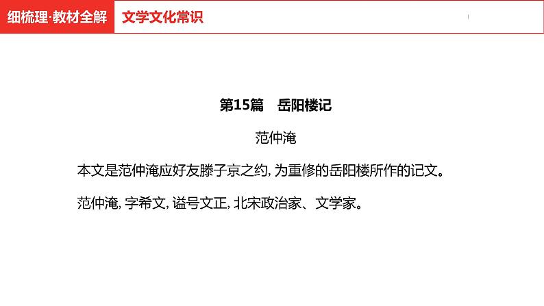 中考总复习语文古诗文阅读专题-文言文阅读15.岳阳楼记课件第5页