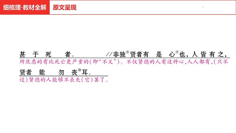中考总复习语文古诗文阅读专题-文言文阅读18.鱼我所欲也课件08