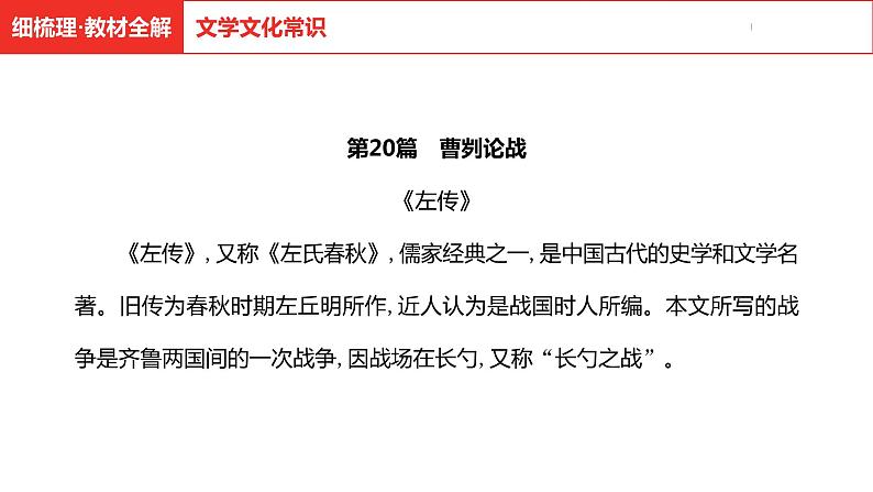 中考总复习语文古诗文阅读专题-文言文阅读20.曹刿论战课件第4页