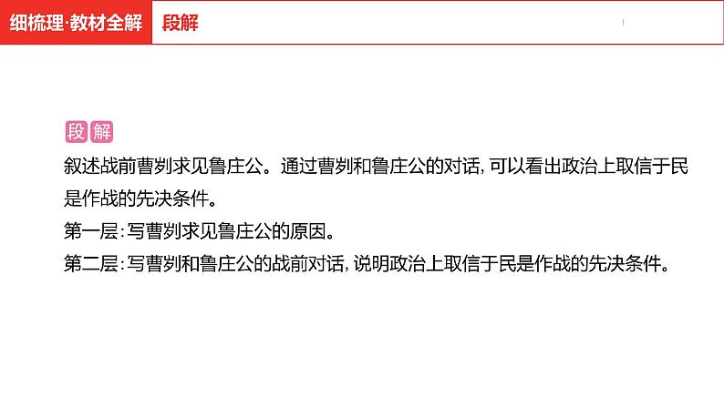 中考总复习语文古诗文阅读专题-文言文阅读20.曹刿论战课件第8页