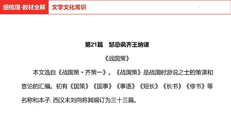 中考总复习语文古诗文阅读专题-文言文阅读21.邹忌讽齐王纳谏课件第5页