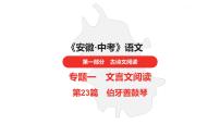 中考总复习语文古诗文阅读专题-文言文阅读23.伯牙善鼓琴课件