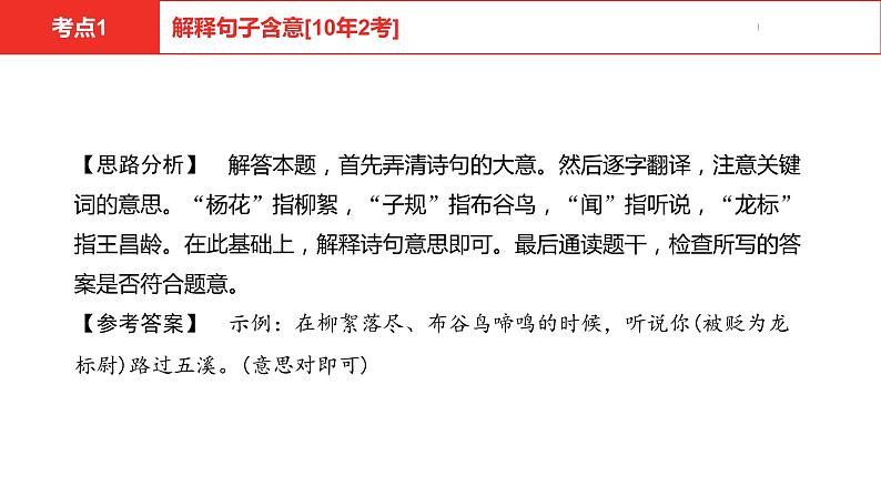 中考总复习语文（河北）古诗文专题二古诗词鉴赏方法帮课件06