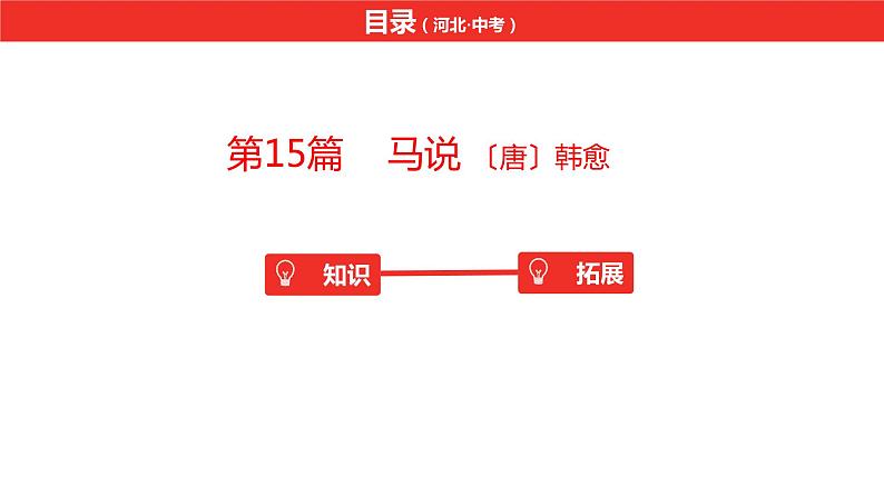中考总复习语文（河北）古诗文专题一文言文阅读-课内阅读第15篇  马说课件02