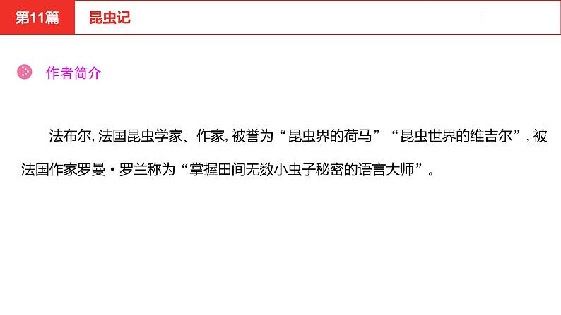 中考总复习语文（河北）阅读专题五名著阅读第11篇  昆虫记课件03