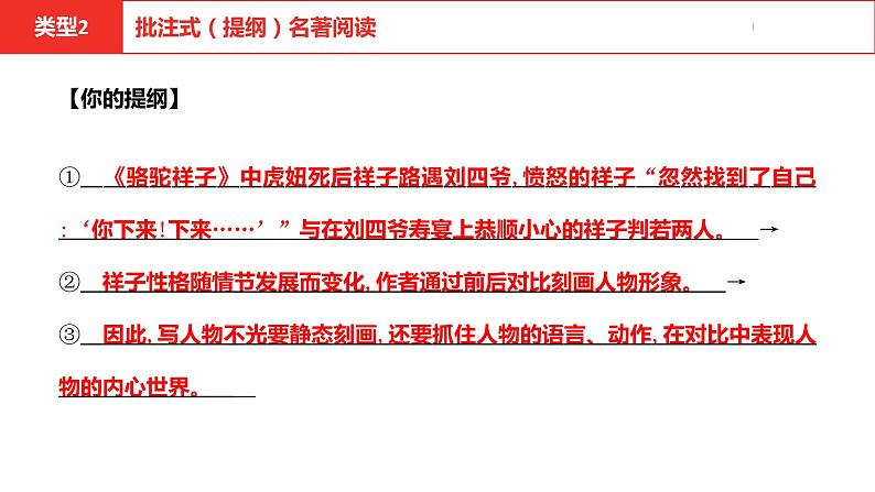 中考总复习语文（河北）阅读专题五名著阅读全国视野新考法拓展训练课件第7页