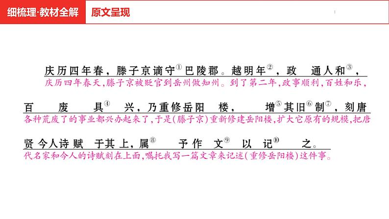 中考总复习语文（河南）古诗文专题一文言文默写与阅读1.岳阳楼记课件第5页