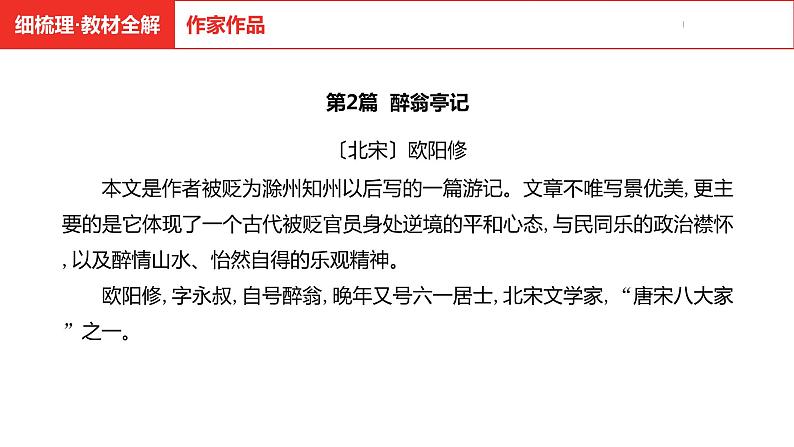 中考总复习语文（河南）古诗文专题一文言文默写与阅读2.醉翁亭记课件第4页