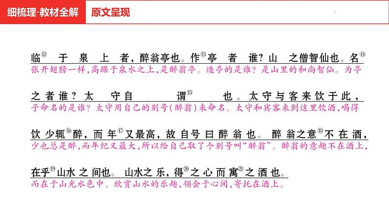 中考总复习语文（河南）古诗文专题一文言文默写与阅读2.醉翁亭记课件第6页