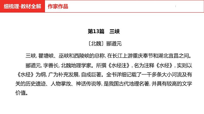 中考总复习语文（河南）古诗文专题一文言文默写与阅读13.三峡课件第4页