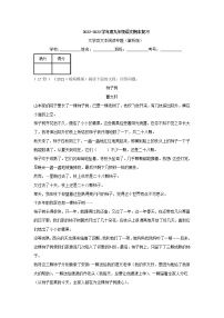 【期末专题复习】2022-2023学年 部编版语文 九年级上学期：专题06-文学类文本阅读（过关训练）