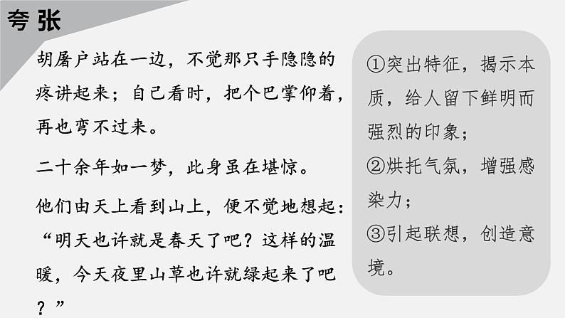 阅读复习—写作手法 修辞手法 课件07