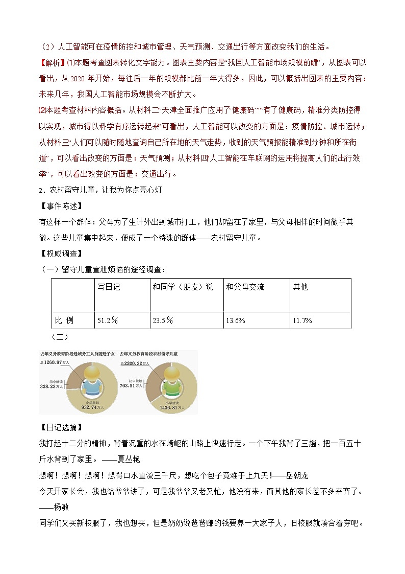 部编版语文九年级上学期期末专项复习——综合性学习 试卷练习02
