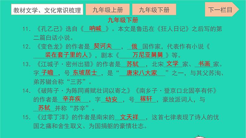 2022九年级语文下册专项检测卷三习题课件新人教版第5页